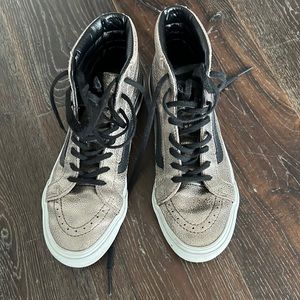 Metallic bronze vans high tops